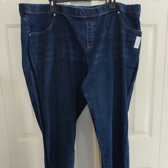 Just My Size Denim - JMS Dark Wash Pull On Jeans 4XG Plus size
